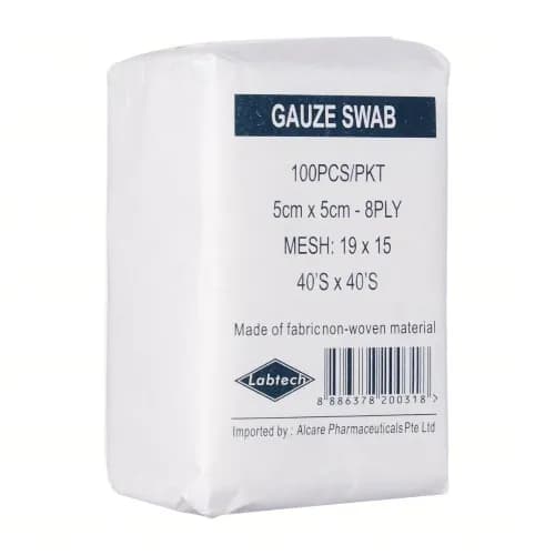 Non Sterile Gause Swab 5 Cmx5Cm-8Ply-100S