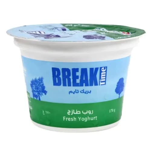 Raw'A Break Time Full Fat Plain Yoghurt 170G X Pack Of 6