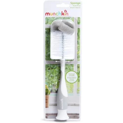 Munchkin - Sponge Bottle Brush - Pack Of 2 (Grey)