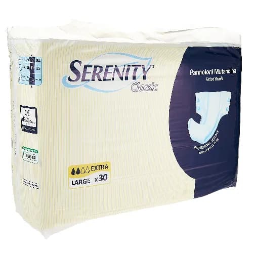 Serenity Fitted Brief Classic Extra Absorption L 30 Pcs