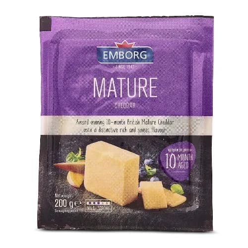 Emborg Mature Cheddar 200G