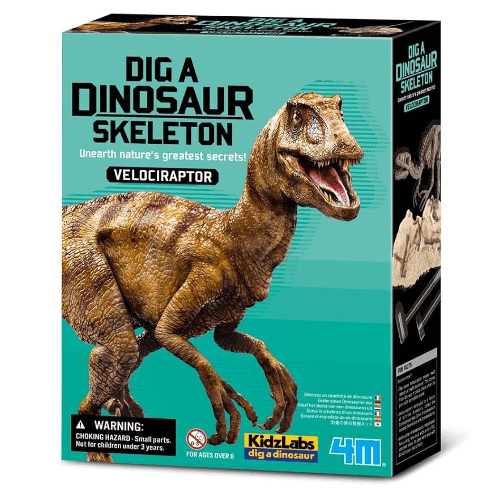 Kidzlabs Dig A Dinosaur Skeleton Velociraptor Kit