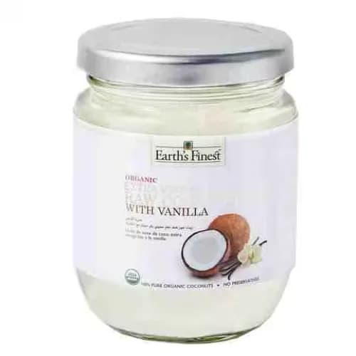 Earths Finest Organic Extra Virgin Raw Coconut Oil With Vanilla 200Ml