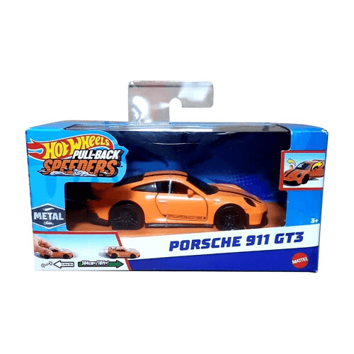 Hot Wheels Pull-Back Speeders Porsche 911 Gt3 Vehicle