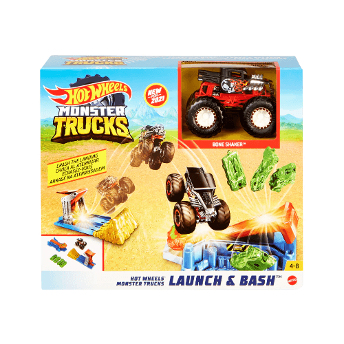 Hot Wheels Monster Trucks Launch & Bash Play Set