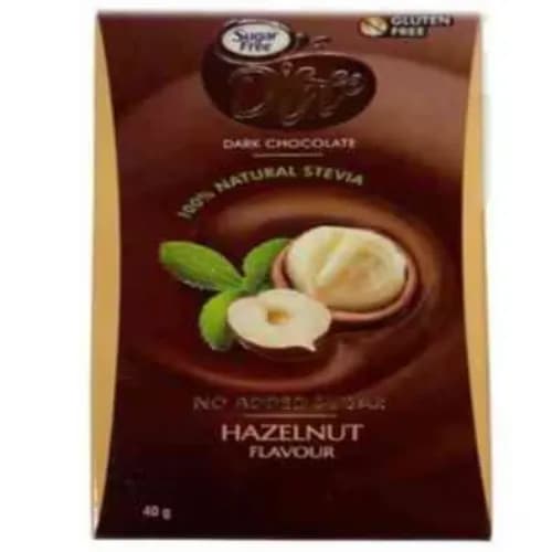 Sugar Free D'Lite Hazelnut And Almonds Dark Chocolate Bar 40G