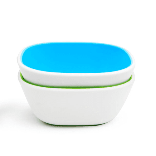 Munchkin - Splash Toddler Bowls & Plates Dining Set, Pack Of 4 (Blue/Green)