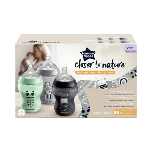Tommee Tippee Closer To Nature Baby Bottles - 260Ml (Pack Of 6)
