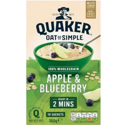 Quaker Oat So Simple Apple & Blueberry Flavour 360G