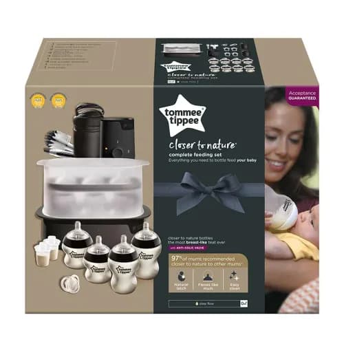 Tommee Tippee Closer To Nature Complete Feeding Kit - Black