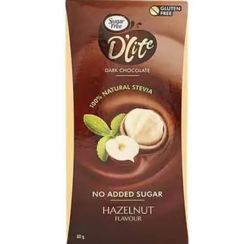 Dark Chocolate Hazelnut Sugar Free 80G