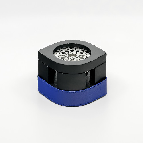 Travel Incense  Burner - Black with blue strap