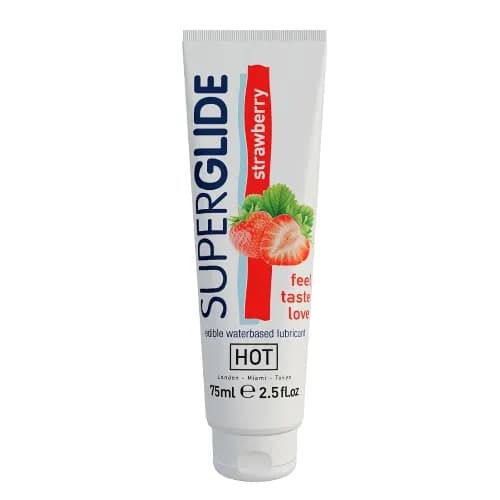 Superglide Edible Waterbased Lubricant-Strawberry 21315