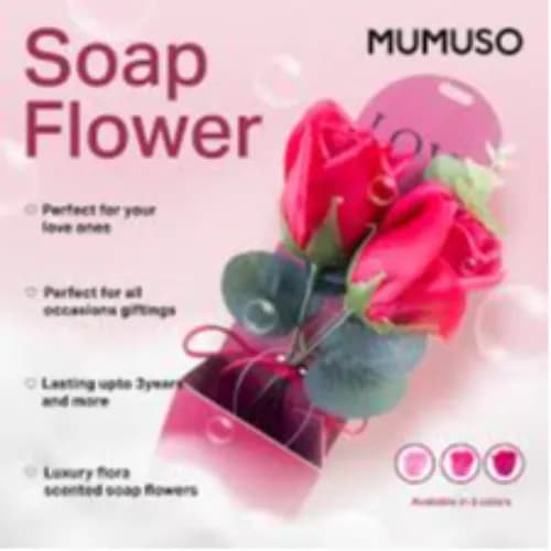 Mumuso Single Rose Flower Soap -Red