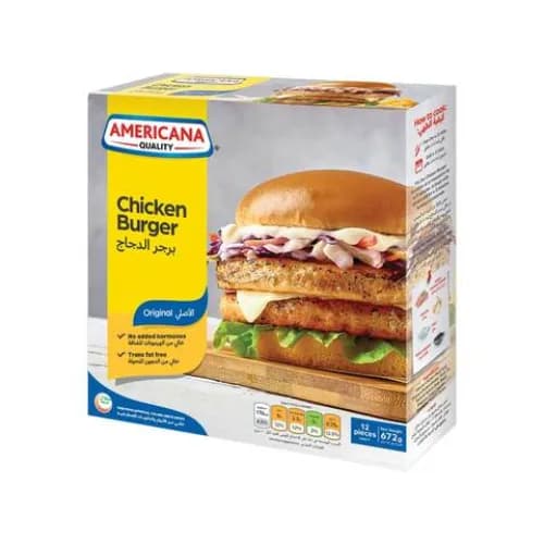 Americana Chicken Burgers 12 Pieces, 680G