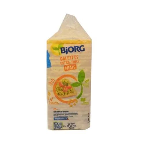 Bjorg Corn Cakes Extra Thin 130Gr