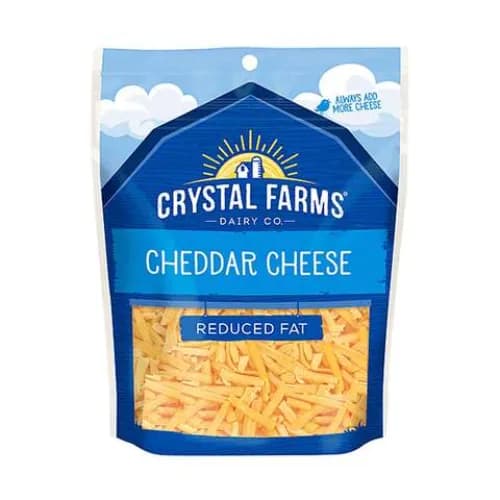 Crystal Farms Shredded Cheddar Cheese 198Gr