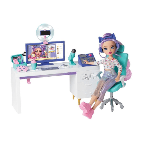Glo-Up-Girls Asmr Streaming Studio Playset With Sadie Doll