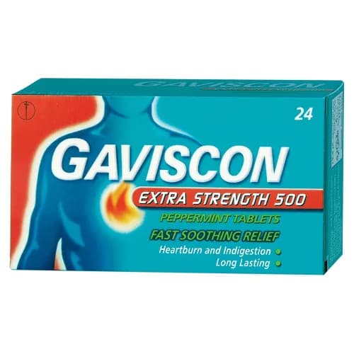 Gaviscon Extra Peppermint Tab 24'S