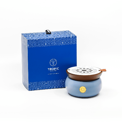Andalusian Incense Burner - Wooden light blue