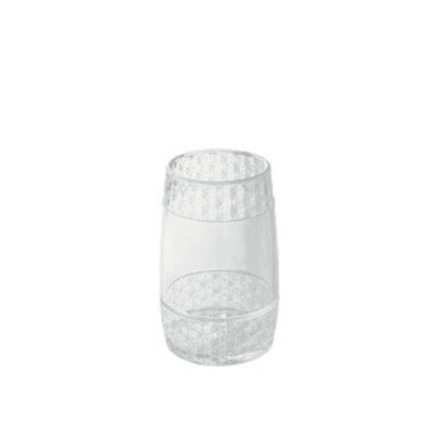 Vague 02-1248 Acrylic Transparent 6Pcs Water Cup Set Horizontal Lines Design
