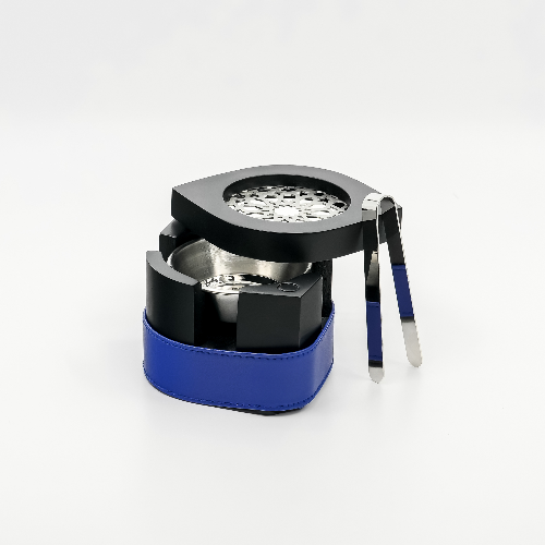 Travel Incense  Burner - Black with blue strap