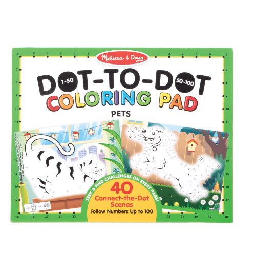 Melissa & Doug Pets Dot-To-Dot Coloring Pad