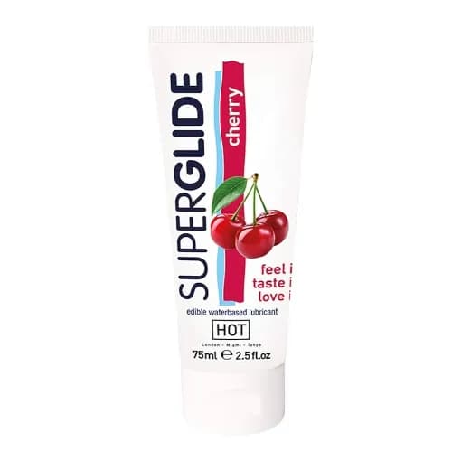 Superglide Edible Waterbased Lubricant-Cherry 21314