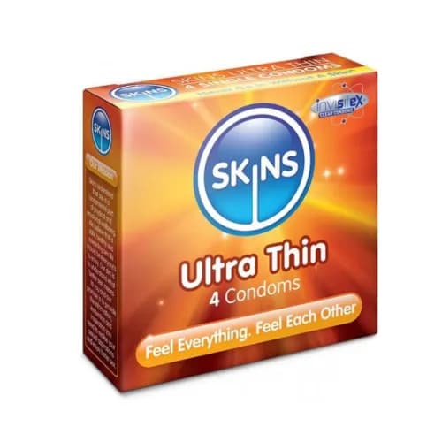 Skins Ultra Thin Lubricated Condoms 4 Pack