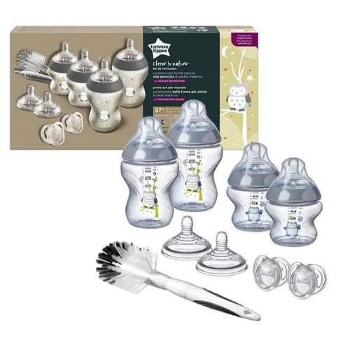 Tommee Tippee Closer To Nature Feeding Bottle Kit, Starter Set - Boy