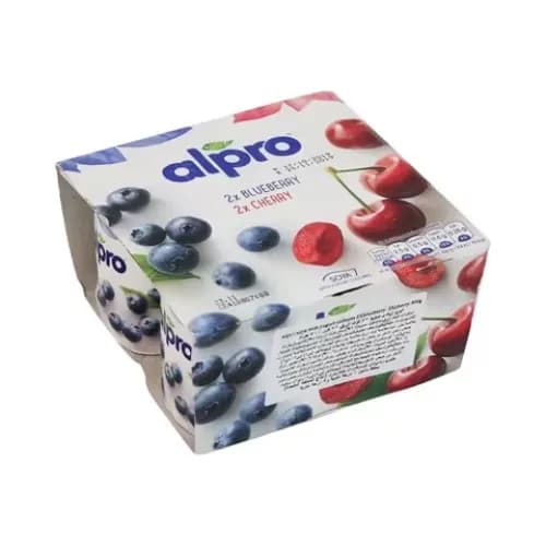 Alpro Soya Blueberry & Cherry Yogurt 125Gx4Pcs