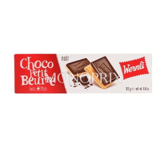 Wernli Biscuit With Dark Swiss Chocolate 125G