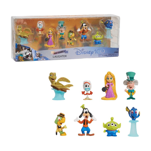 Disney 100 Years Of Laughter Celebration Figure Set (7 Cm, 8 Pack)