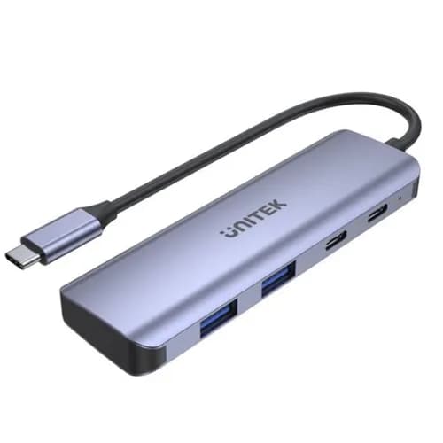 Unitek Uhub Q4 Next Ultra- Slime 4-In-1 Usb-C Hub Usb-C&A Ports Support Super Speed 5Gbps