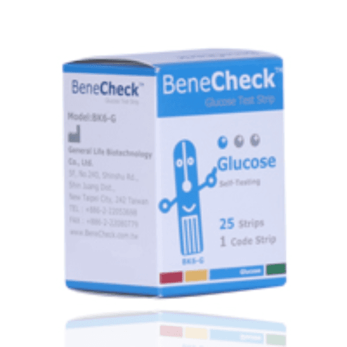 Benecheck Blood Glucose Test Strips 25's