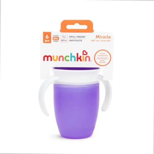 Munchkin - Munchkin 7Oz Miracle 360 Trainer Cup 1Pk (Purple)