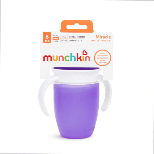 Munchkin - Munchkin 7Oz Miracle 360 Trainer Cup 1Pk (Purple)