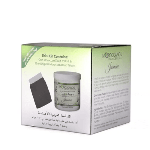 Moroccan Bath Soap With Jasmine Kit With Hand Glove 250Ml