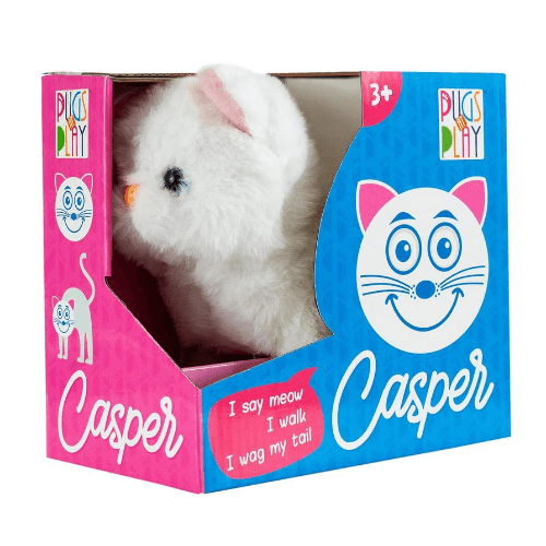 Pugs At Play Casper Walking Cat Plush Toy