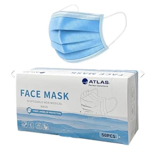 Face Mask Atlas Disposable Non Medical 50 Pcs