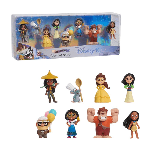 Disney 100 Years Of Defying Odds Celebration Figure Set (7 Cm, 8 Pack)