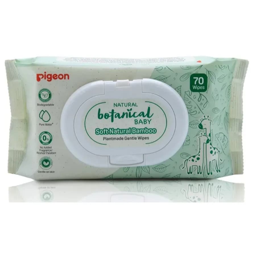 Pigeon Natural Botanical Baby Gentle Wipes 70`S 79553