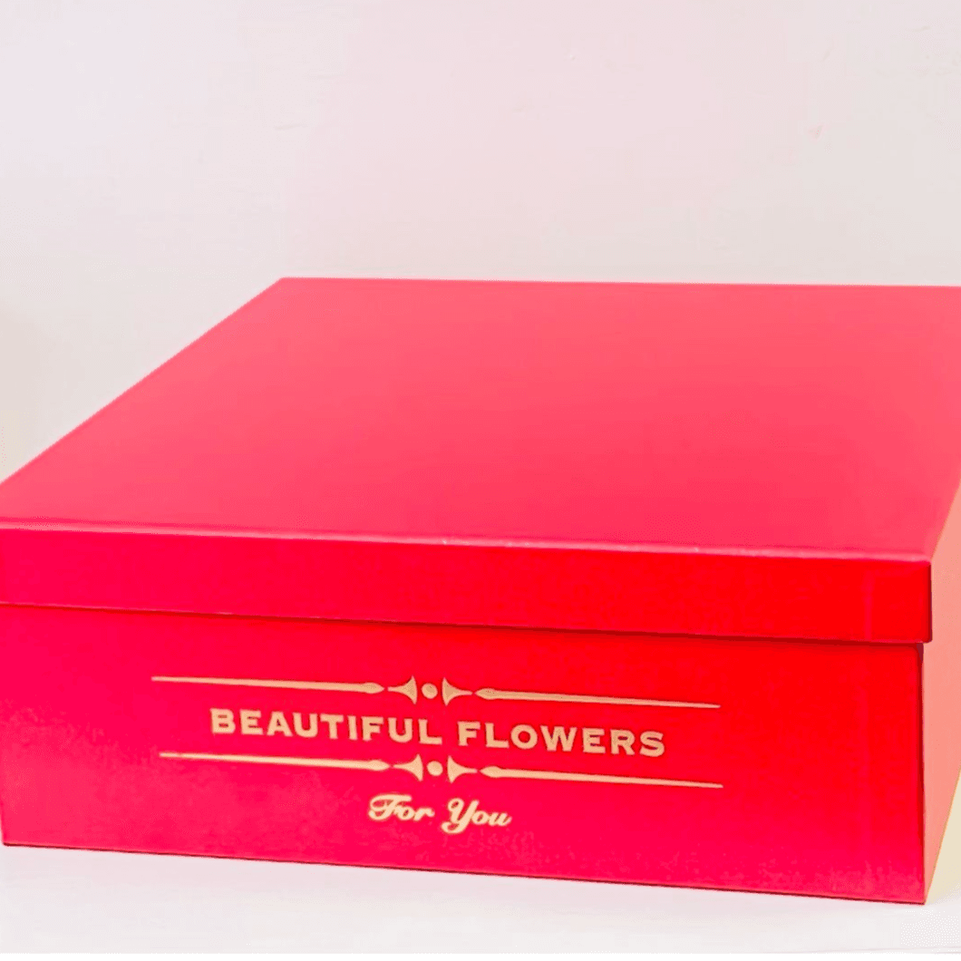 Small Red Box With 2 Velvet Rose( Beautiful Flowers For You)