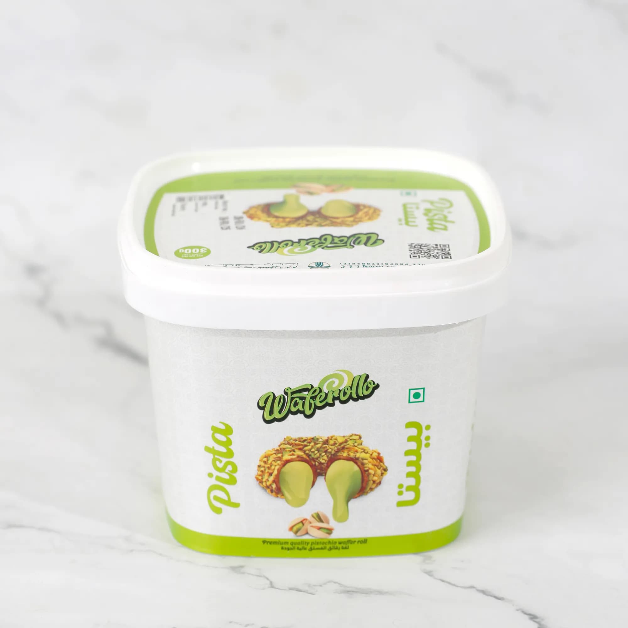 Waferollo Pistachio Plastic 400 Gr