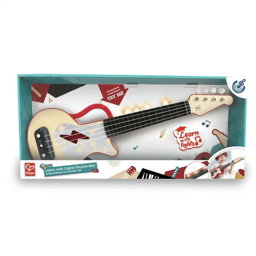 Hape - Learn With Lights Ukulele - Red