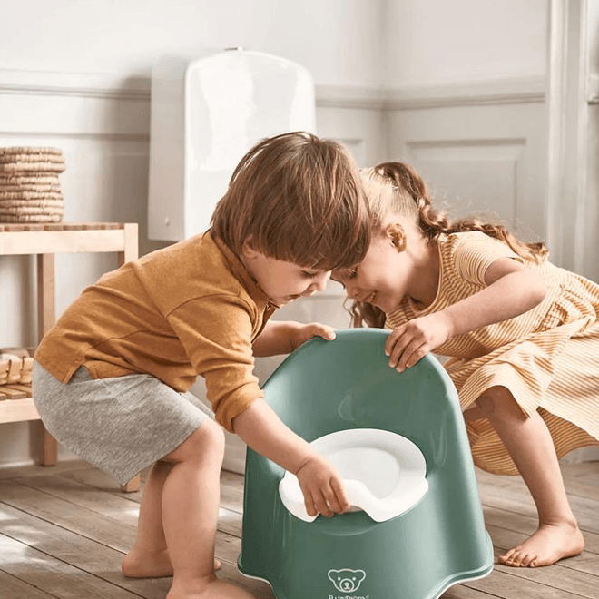 Babybjorn Potty Chair (Deep Green/White)
