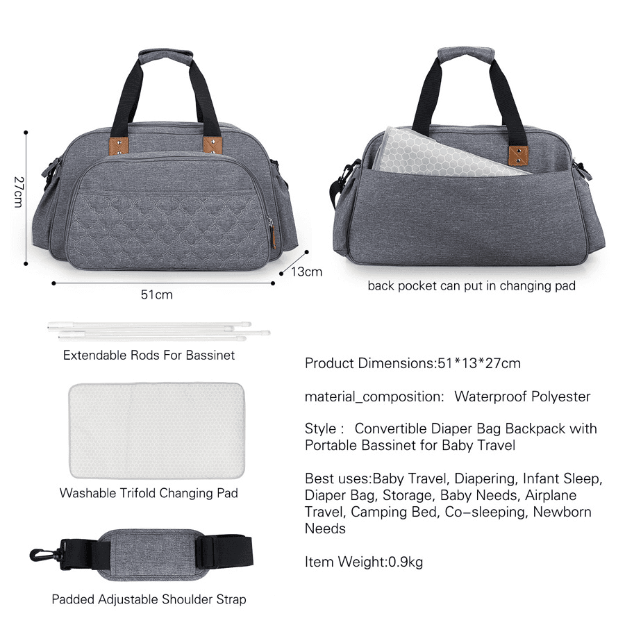 Little Story - Bed In A Bag Quilted (Grey)