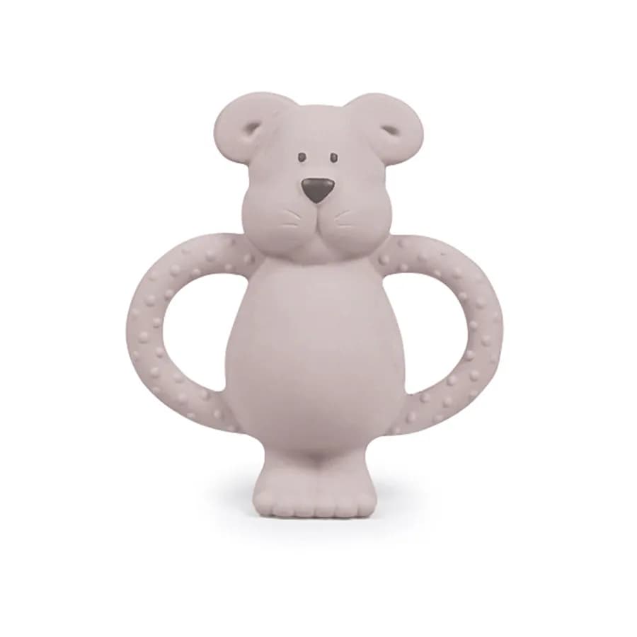 Albert Bear Natural Rubber Teether (Blush)