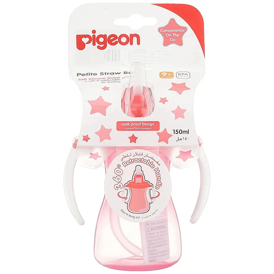 Pigeon - Petite Straw Bottle 150Ml, Hanging Type (Pink)