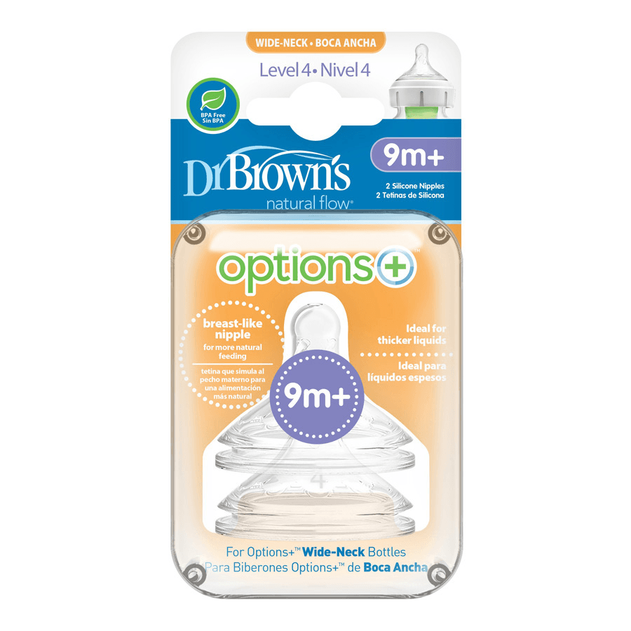 Level 4 W-N Silicone Options+ Nipple, 2-Pack
